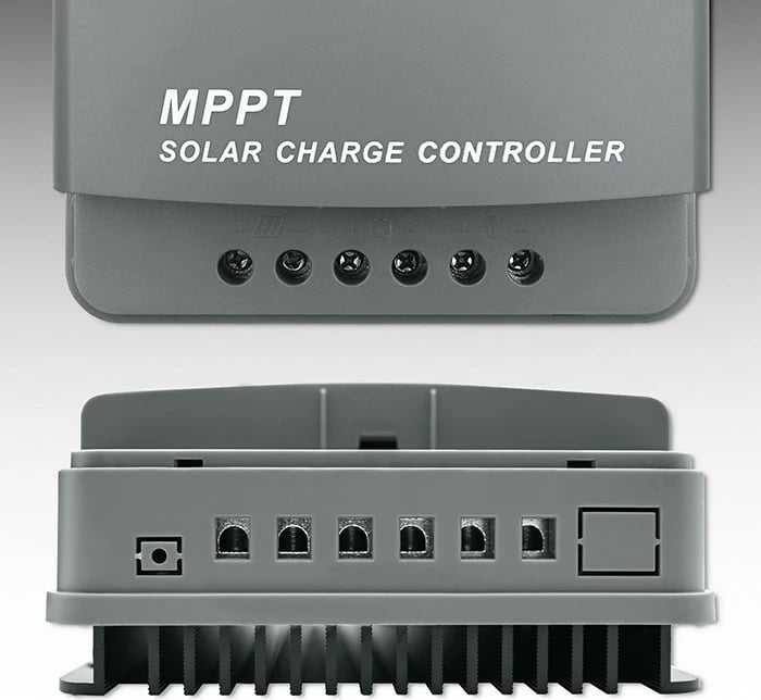 Kontroller karikimi diellor MPPT, Qoltec 53665, 60A, 12V/24V, LCD, Bluetooth me APP, sensor temperature, për GEL & LiFePO4, gri/jeshile