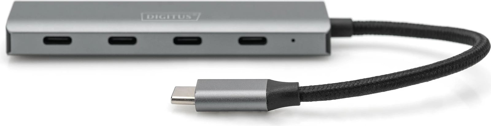 Hub USB-C Digitus, 4 porte, USB 3.2 Gen 1, 5000 Mbit/s, Gri