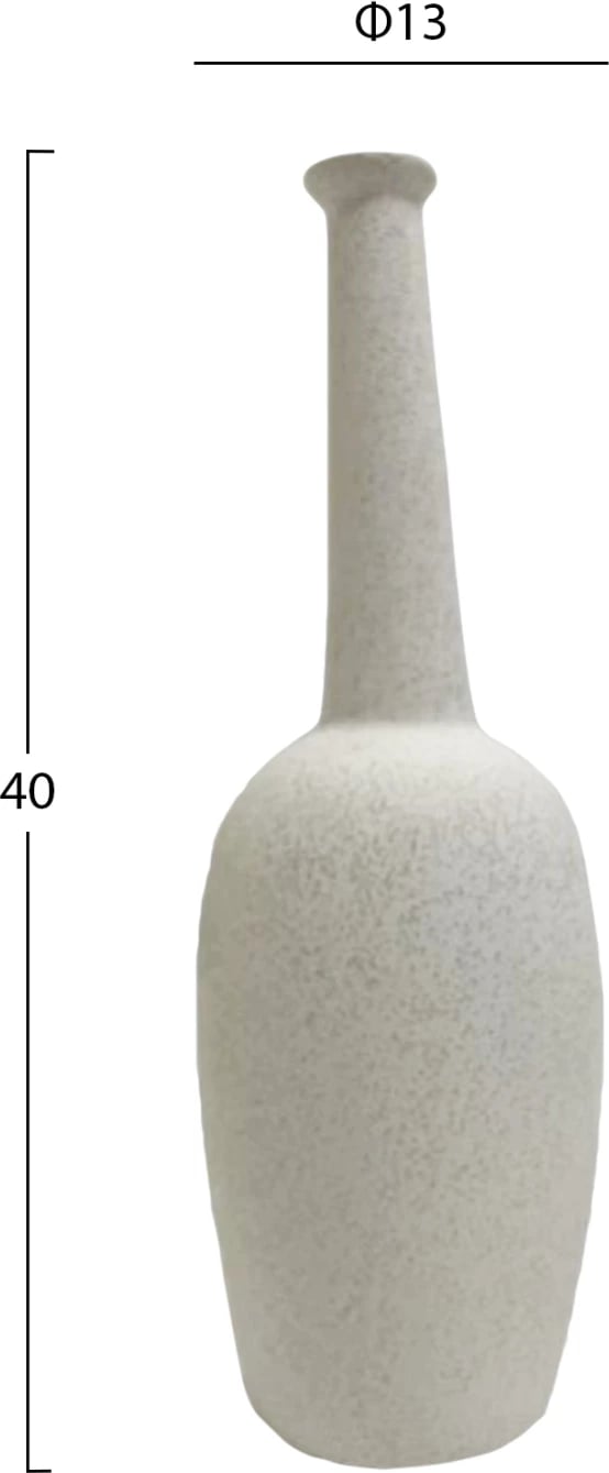 Dekor tavoline qeramike ELENDIL FH4591.01, ngjyrë e bardhë me kristalizim, Φ13x40H cm Dekor tavoline qeramike ELENDIL FH4591.01, ngjyrë e bardhë me kristalizim, Φ13x40H cm