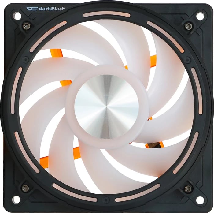 Ventilator ftohës kompjuteri, Darkflash DE8, 120 mm ARGB 5V, 4-pin PWM, zi, set 1 copë