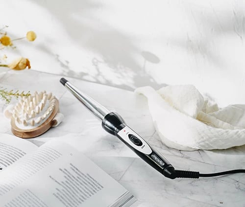 Masha flokësh, Adler, MS 2109, konike 13-25mm, qeramike, 40W, e zezë/argjendtë