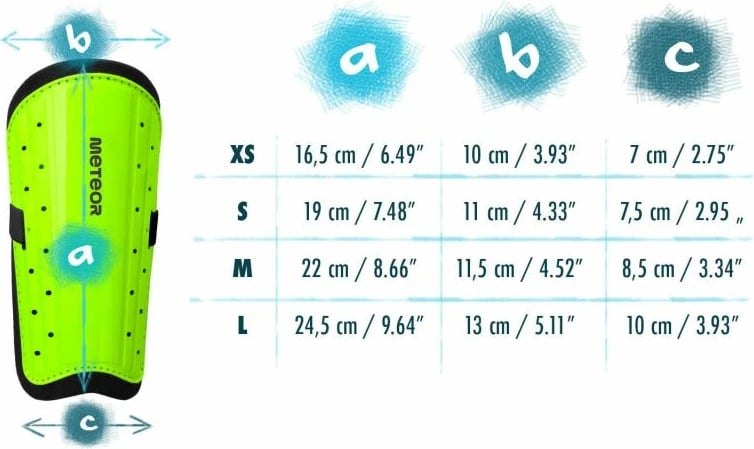 Mbrojtëse kërcinjsh për futboll Meteor, të bardha