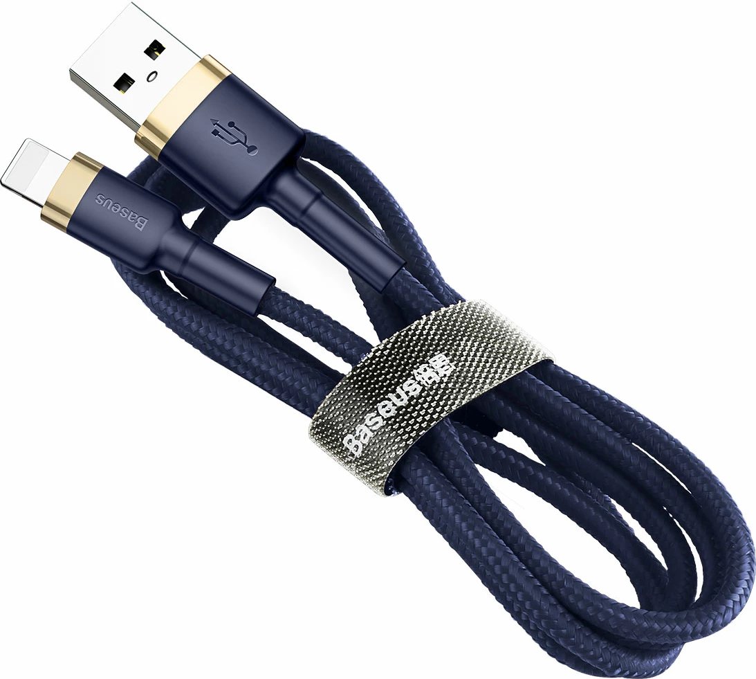 Kabllo Baseus Cafule CALKLF-BV3, USB-A në Lightning, 1m, 2.4A, Blu-Ari