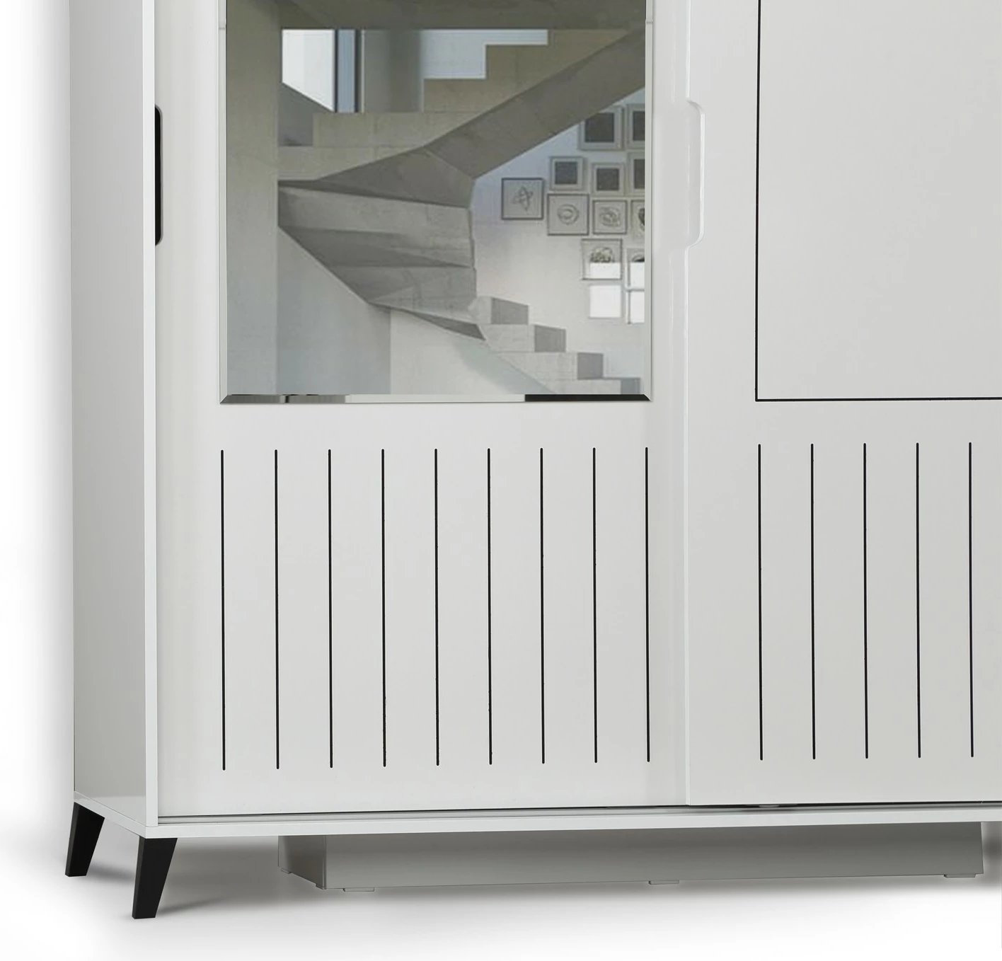 Dollap i bardhë me pasqyrë Hanah Home, Pasific Home Fuga 150