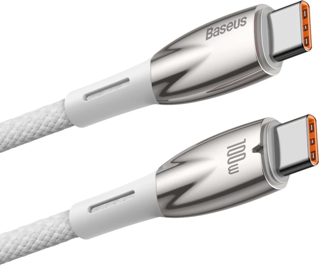 Kabllo USB-C Baseus CADH000802, 2m, 100W, 5A, e bardhë