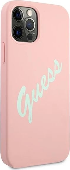 Mbështjellës Guess GUHCP12MLSVSPG për iPhone 12/12 Pro 6.1", silikon, rozë e gjelbër Mbështjellës Guess GUHCP12MLSVSPG për iPhone 12/12 Pro 6.1", silikon, rozë e gjelbër