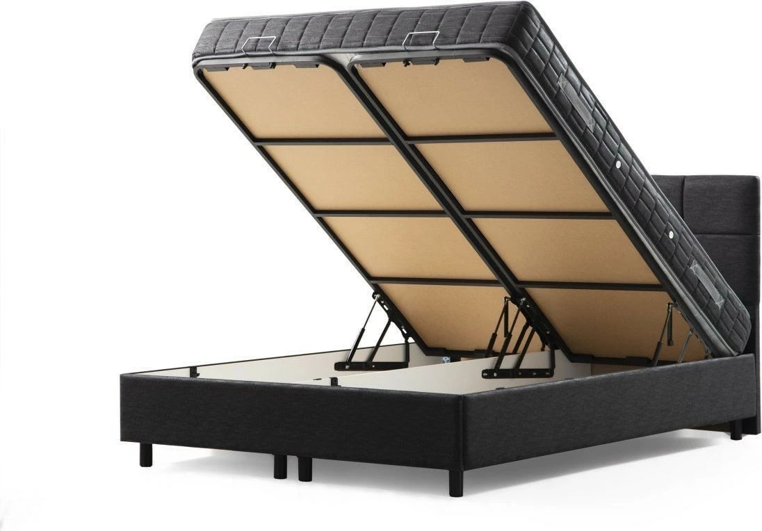 Baze dhe shpinore krevati dopio, ngjyrë antracit, Skye Decor, Vitalia, 140x200cm