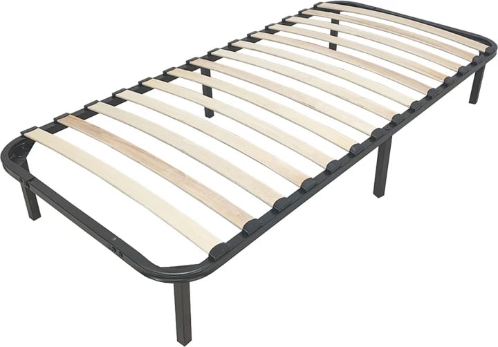 Kornizë krevati metalike Amaso, ngjyrë e zezë, 90x190x28cm