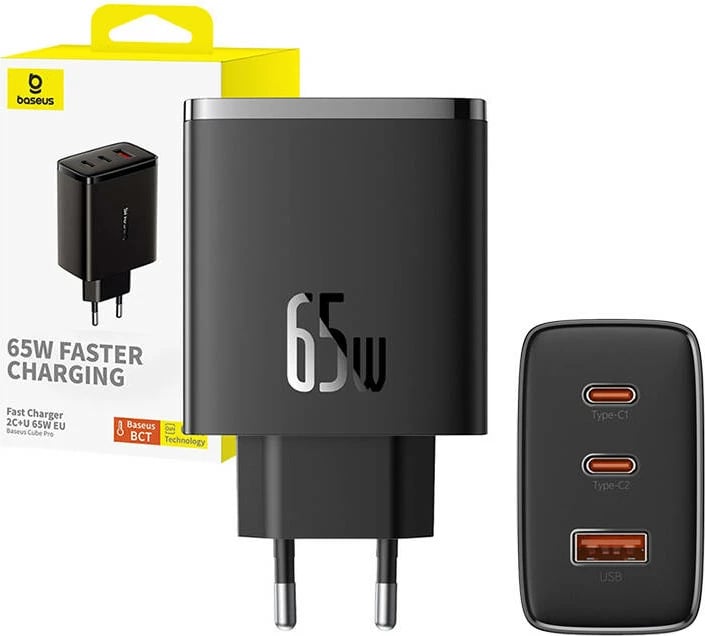 Karikues muri Baseus OS-Cube Pro, 65W, 2x USB-C + USB-A, i zi