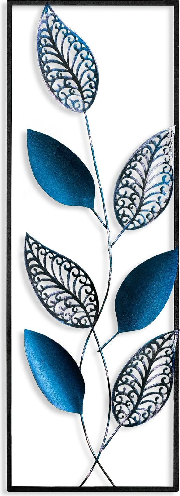 Aksesor dekorativ metalik për mur, gjethe, Wallity