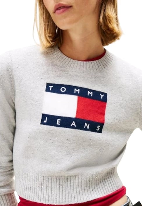 Xhemper femra Tommy Hilfiger Jeans, gri