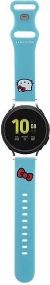 Rrip silikoni për smartwatch Hello Kitty Silicone Kitty Head, 20mm, kaltër