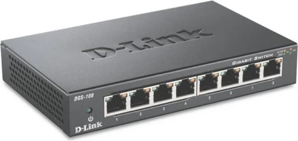 Switch D-Link DGS-108/E, 8 porte LAN 