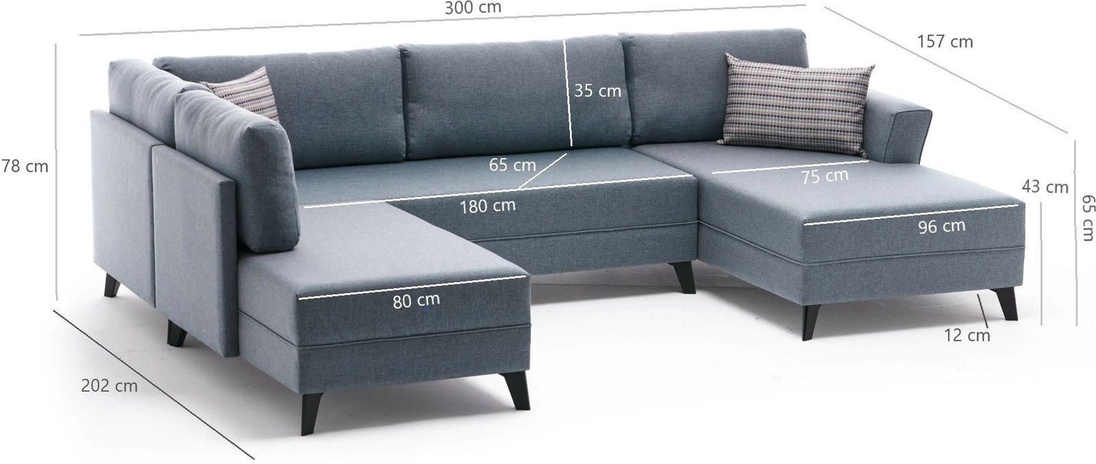 Kënd-sofë krevate Belen, kafe, Atelier del Sofa