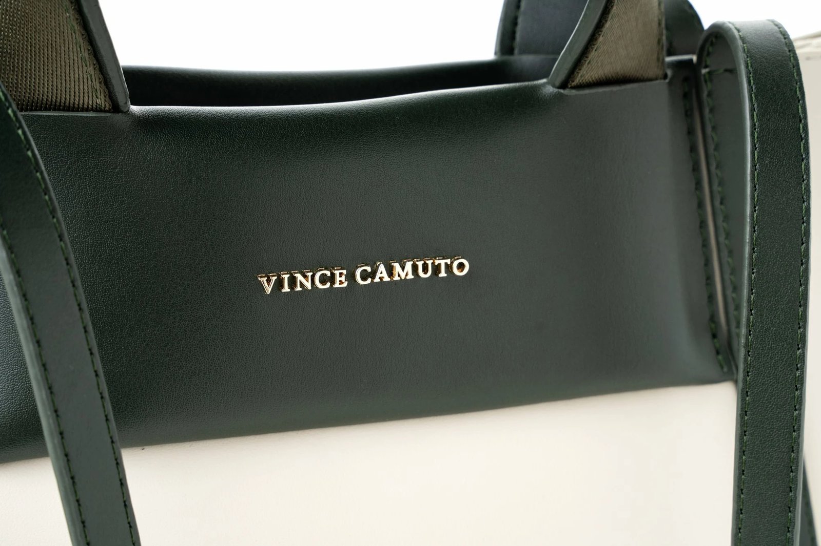 Tote bag Vince Camuto, Umbria, krem dhe e gjelbër e errët