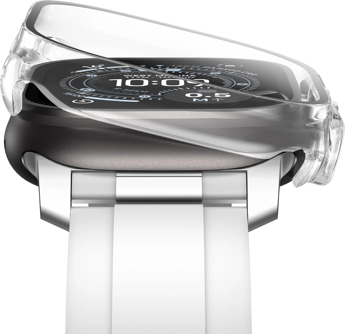 Mbrojtës ekrani xhami me mbështjellës, AmazingThing Radix FullGuard, për Apple Watch Ultra 3 49mm, transparent