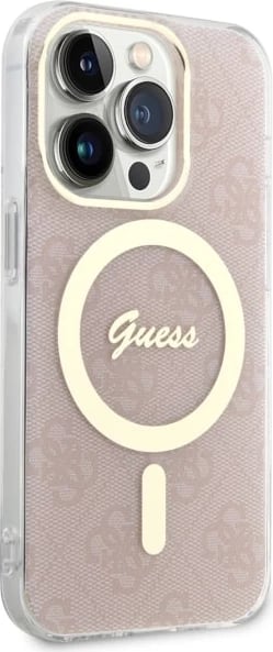 Mbështjellës Guess 4G MagSafe për iPhone 14 Pro 6.1", Rozë Mbështjellës Guess 4G MagSafe për iPhone 14 Pro 6.1", Rozë