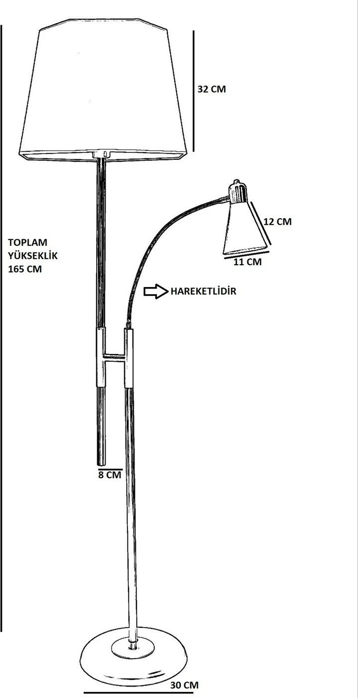 Llambë dyshemeje Opviq, 8548-9, e zezë dhe bakri