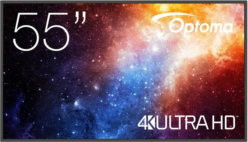 Ekran i madh Optoma N3551K 55 inç, 4K Ultra HD, LED, i zi