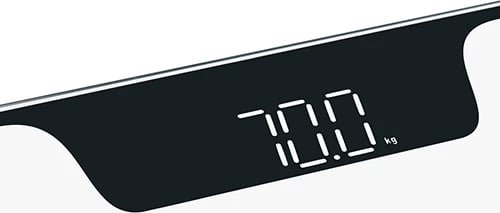 Peshore banjoje, Adler, AD 8174, kapacitet 180 kg, ekran LED, platformë xham i temperuar 6 mm 300x300 mm, e bardhë