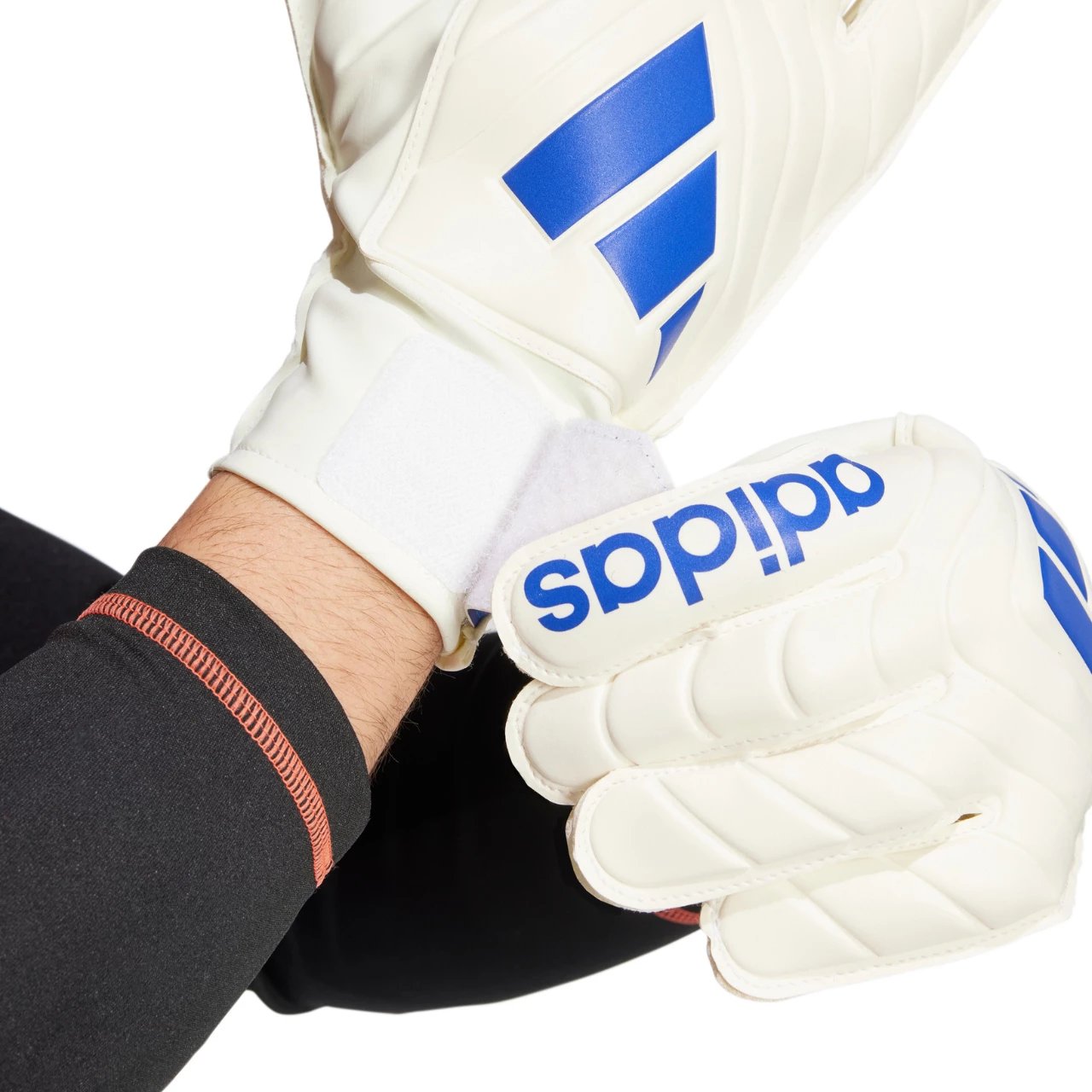 Doreza portieri për meshkuj adidas, të bardha dhe kaltër