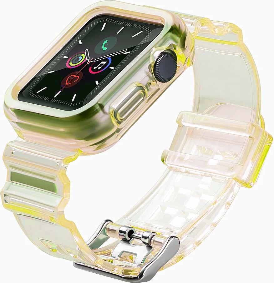 Rrip dhe mbështjellës Hurtel për Apple Watch 2/3/4/5/6/SE 42/44 mm, e verdhë