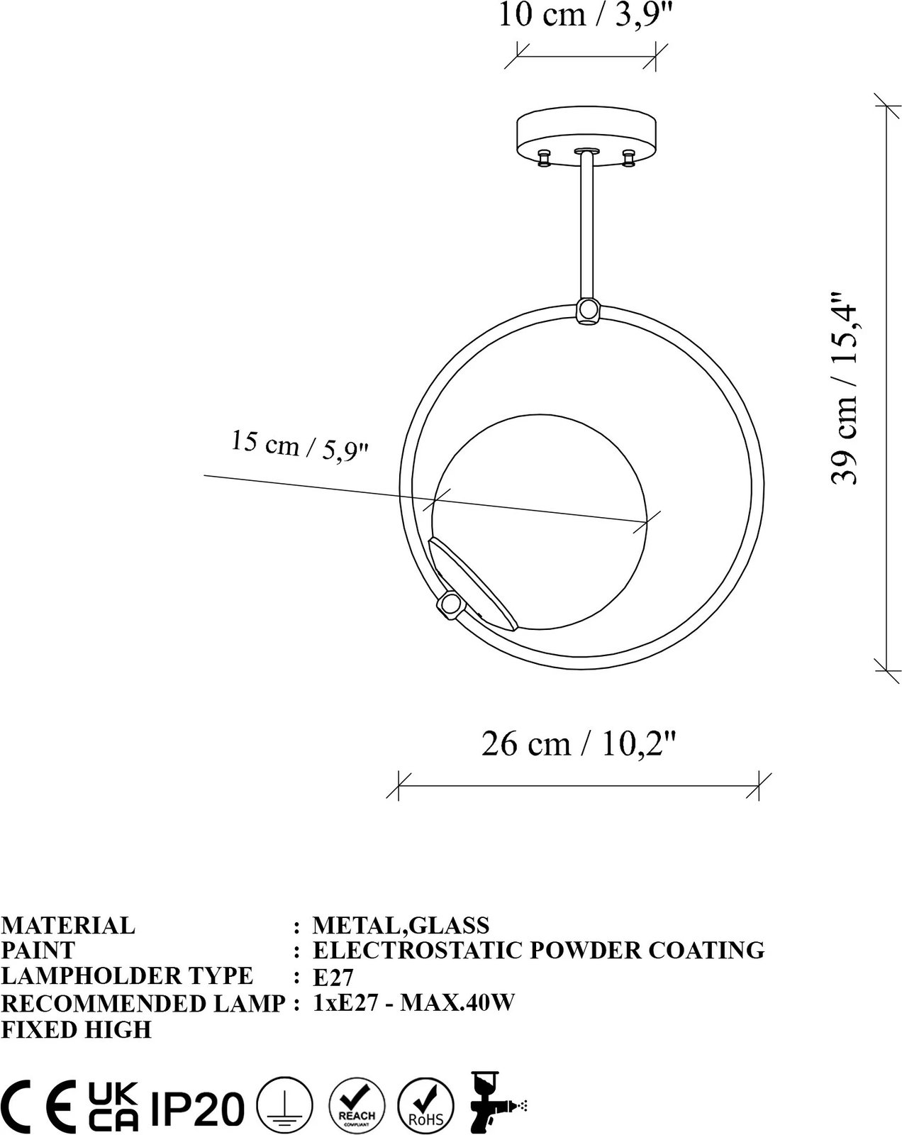 Llambë tavani Opviq, Dolunay - 3903, ngjyrë ari Llambë tavani Opviq, Dolunay - 3903, ngjyrë ari