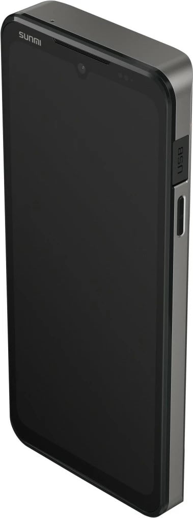 Terminal POS dorëmbajtës, Sunmi M3 A14, 6.75" 3GB/32GB, NFC SoftPOS, Wi‑Fi, IP65, bateri 5000 mAh, e zezë/argjendtë