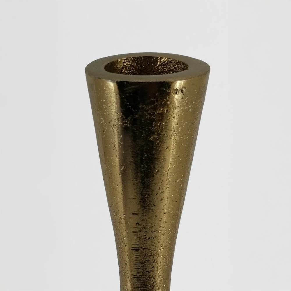 Mbajtëse qirinjsh STELLA, alumin, ngjyrë ari, 11x11x42 cm