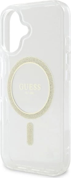Mbështjellës Guess GUHMP16MHFGERET për iPhone 16 Plus 6.7", transparent, Glitter Circle MagSafe Mbështjellës Guess GUHMP16MHFGERET për iPhone 16 Plus 6.7", transparent, Glitter Circle MagSafe