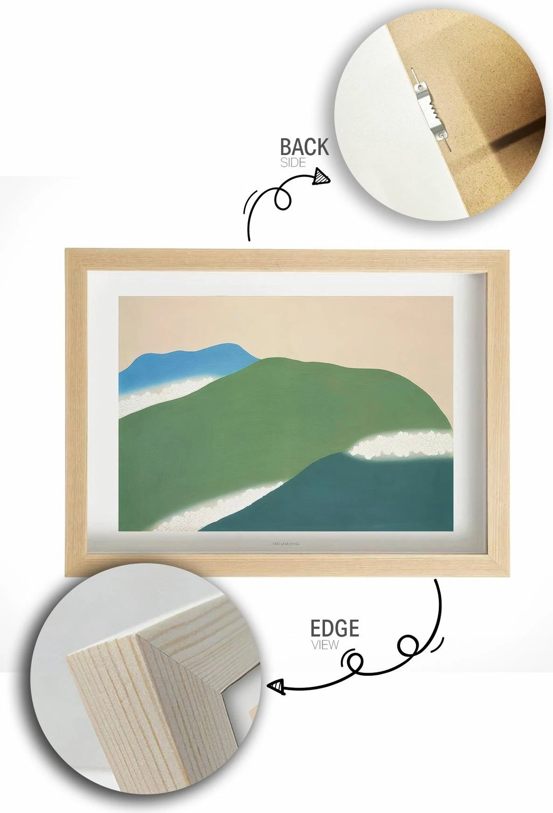 Pikturë dekorative me kornizë, shumëngjyrëshe, Lmnmdl10