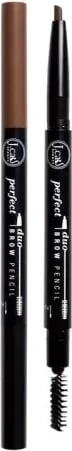 Laps për vetulla J.CAT BEAUTY Brow Pencil Duo Perfect unisex Chestnut
