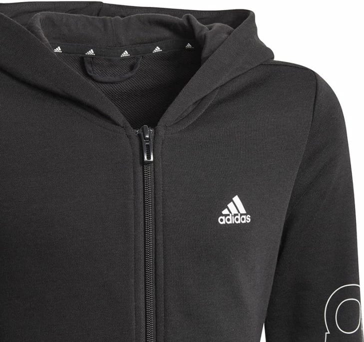 Duks me kapuç për vajza adidas, i zi