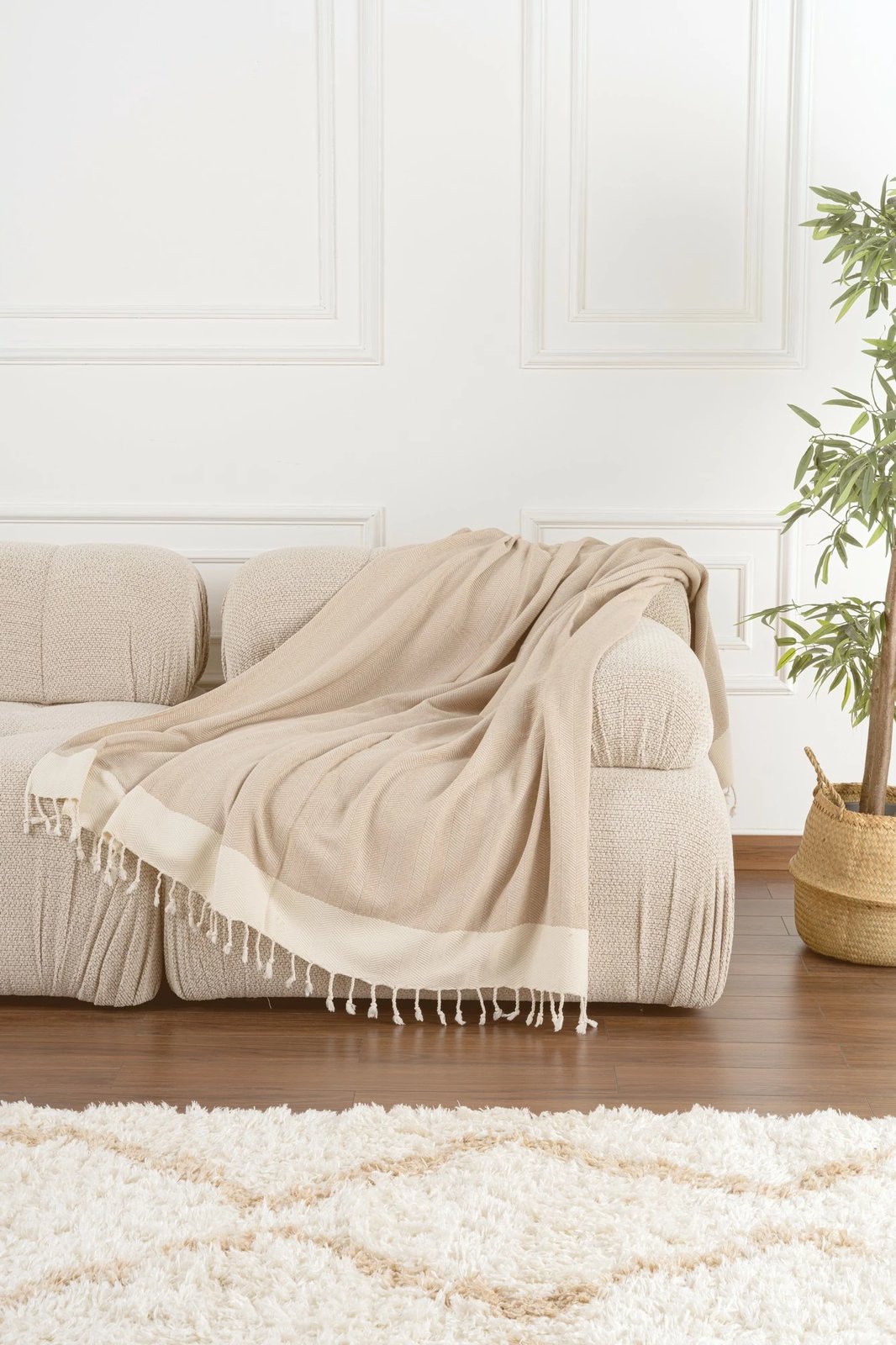 Mbulesë divani L'essentiel, bezhë, Baliksirti, 150x200cm