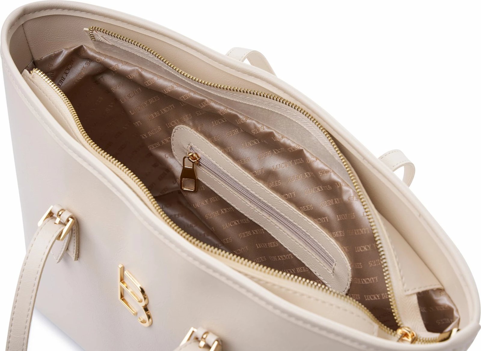 Çantë tote Lucky Bees, Aria, ngjyrë krem