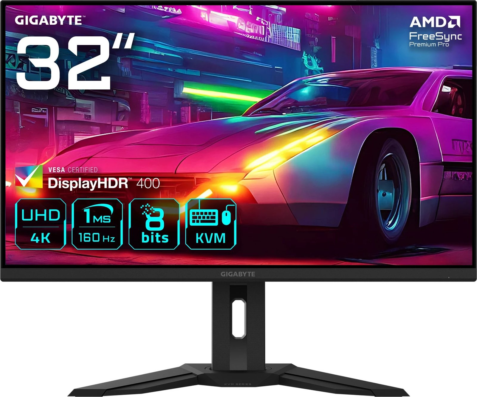Monitor Gigabyte M32UP 32 inç, 4K UHD, 160Hz, IPS, DisplayHDR 400, HDMI 2.1, i zi