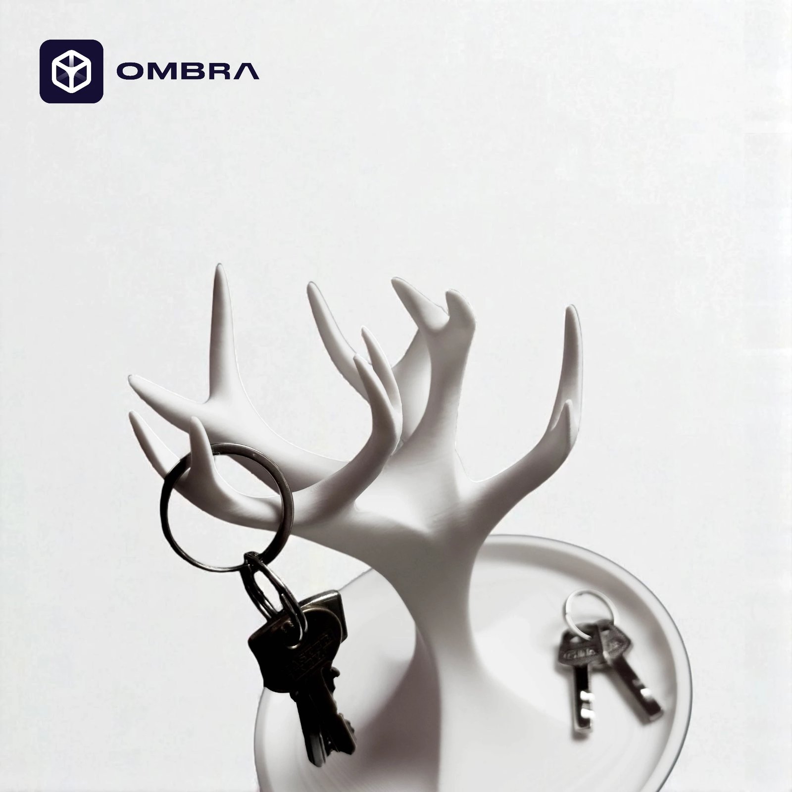 Mbajtëse dekorative pemë për aksesorë, e bardhë