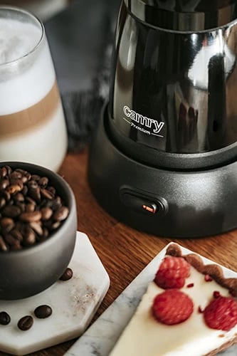 Kafeteri Moka elektrike, Camry, CR 4415, 300 ml 6 filxhanë, 480W, bazë 360°, e zezë