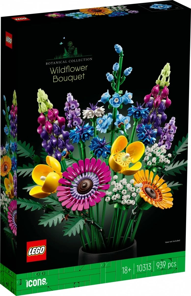 Set ndërtimi LEGO Icons Bouquet of Wildflowers 10313, 939 pjesë, shumëngjyrësh