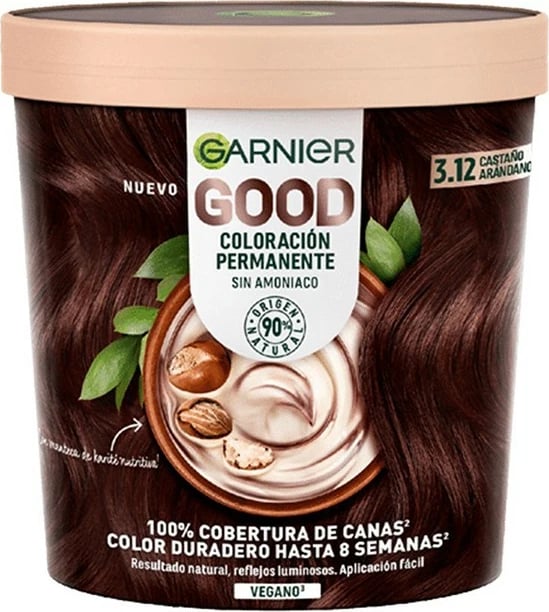 Bojë flokësh unisex Garnier Good 3.12 Castaño Arándano, 1 copë