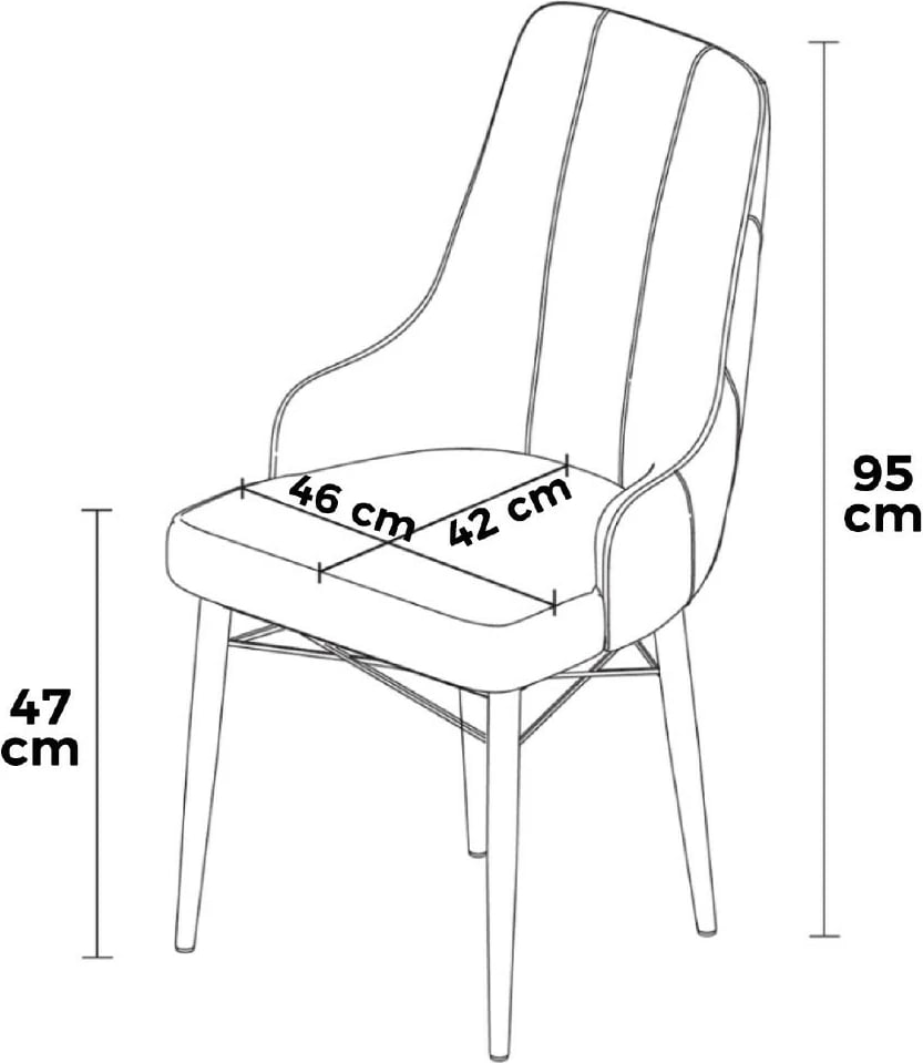 Set karrigesh (6 copë) Hanah Home, Neta, kapuçino, e zezë