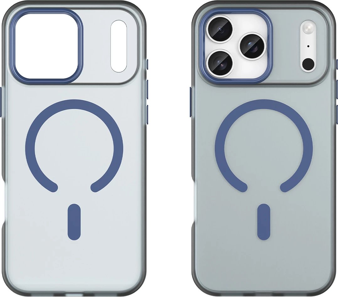 Mbështjellës, Hurtel, Magnetic Abrasive për iPhone 17 Pro Max, MagSafe, TPU+PC, 35 g, blu mat