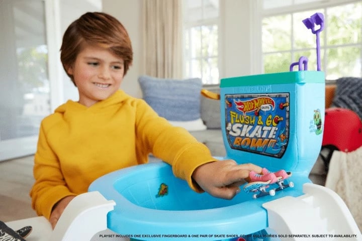 Set skateboard për gishta Hot Wheels Skate Cool Shell Ramp, shumëngjyrësh