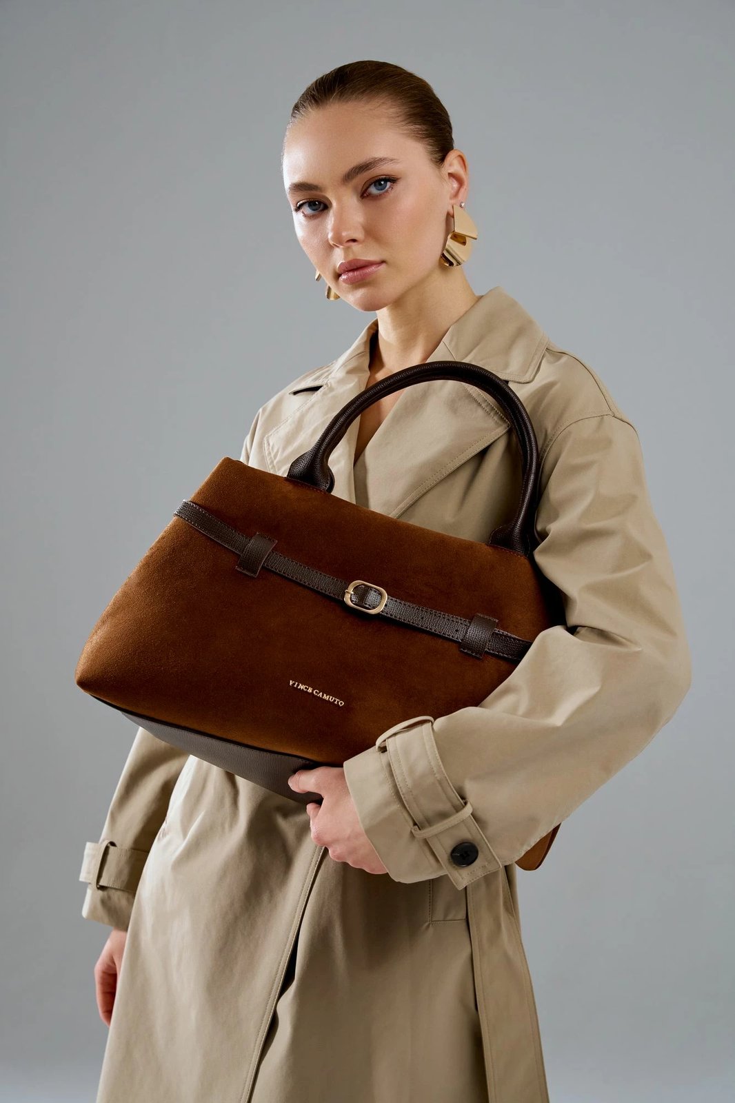 Çantë tote, ngjyrë kafe, Vittoria, Vince Camuto