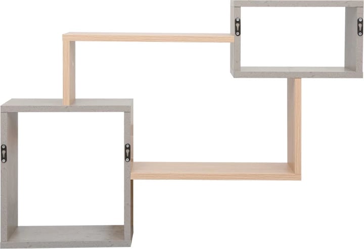 Raft muri Beldra, ngjyrë natyrale-gri çimento, 84x15x57.8cm