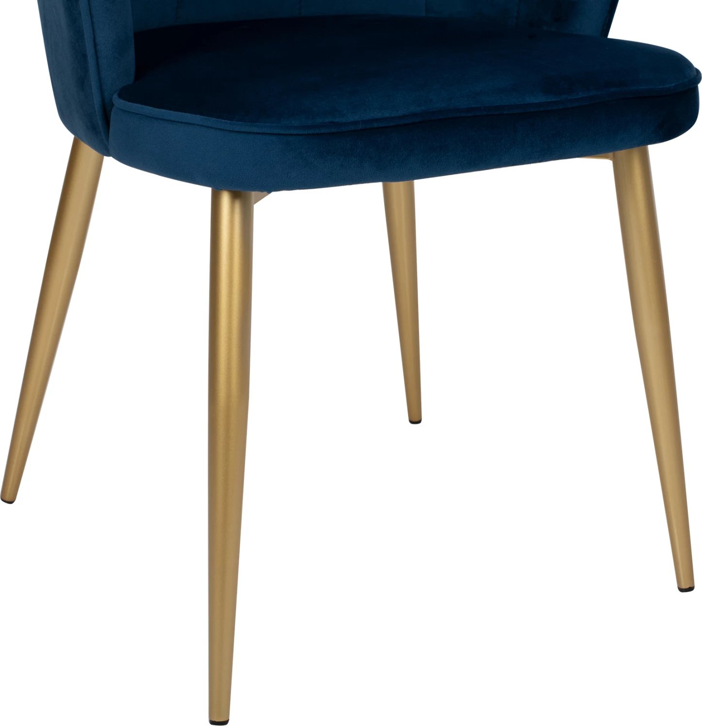 Karrige AVIE FH8737.08 metalike me kadife blu dhe këmbë të arta 48x48x85H cm., set prej 2 copash