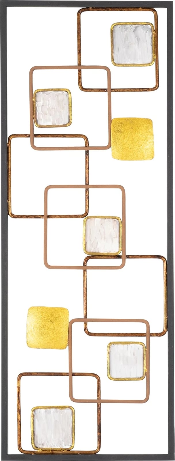 Aksesor dekorativ metalik për mur, Wallity, Sarı Yokus