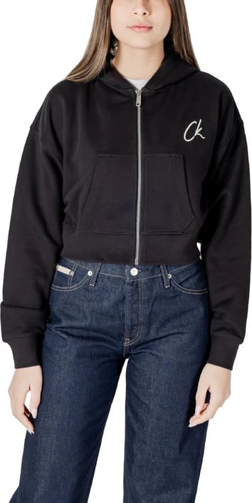 Felpa për femra Calvin Klein Jeans, e zezë