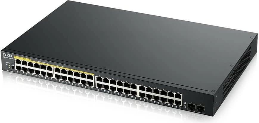 Switch i menaxhuar Zyxel GS1900-48HP v2, 48 porta Gigabit, PoE, për rack, i zi