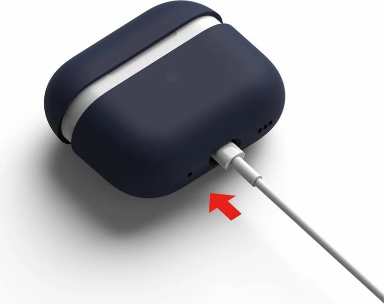 Mbështjellës Ringke për AirPods Pro/Pro 2, Silikon, Blu e errët, me karabinë